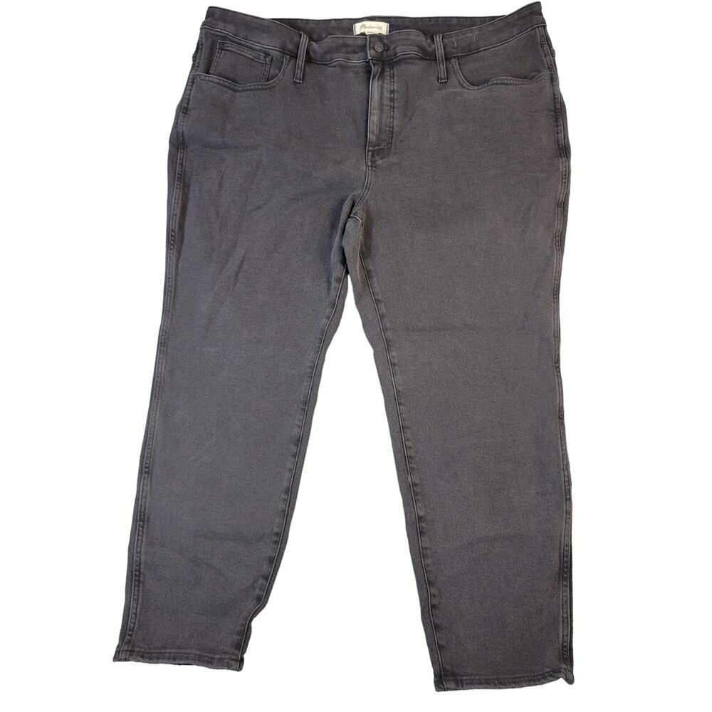 Madewell Jeans Women's 26W High Rise Skinny Stretch‎ Tapered Black Goth Plus New